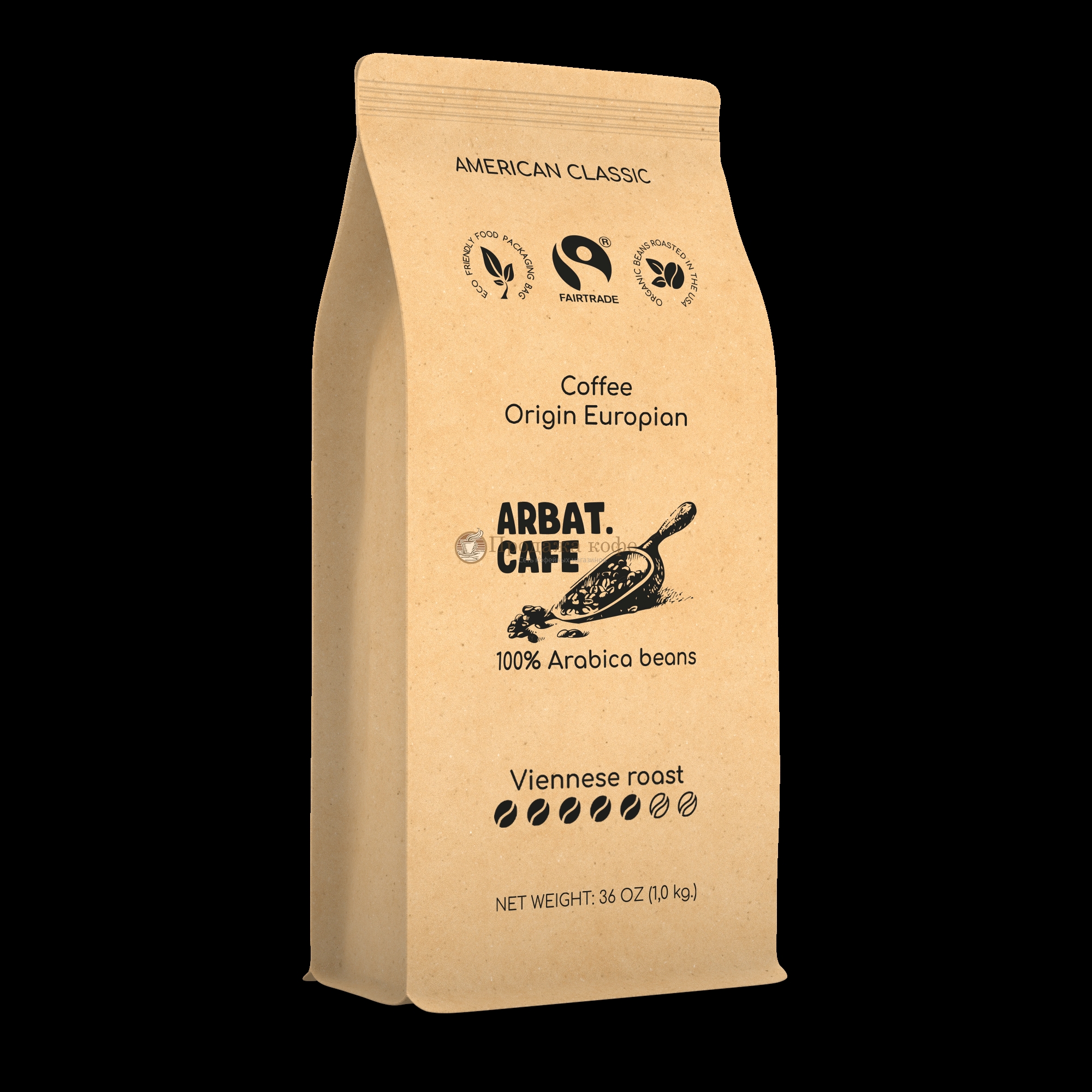 Кофе в зернах свежеобжаренный Origin European 1 кг